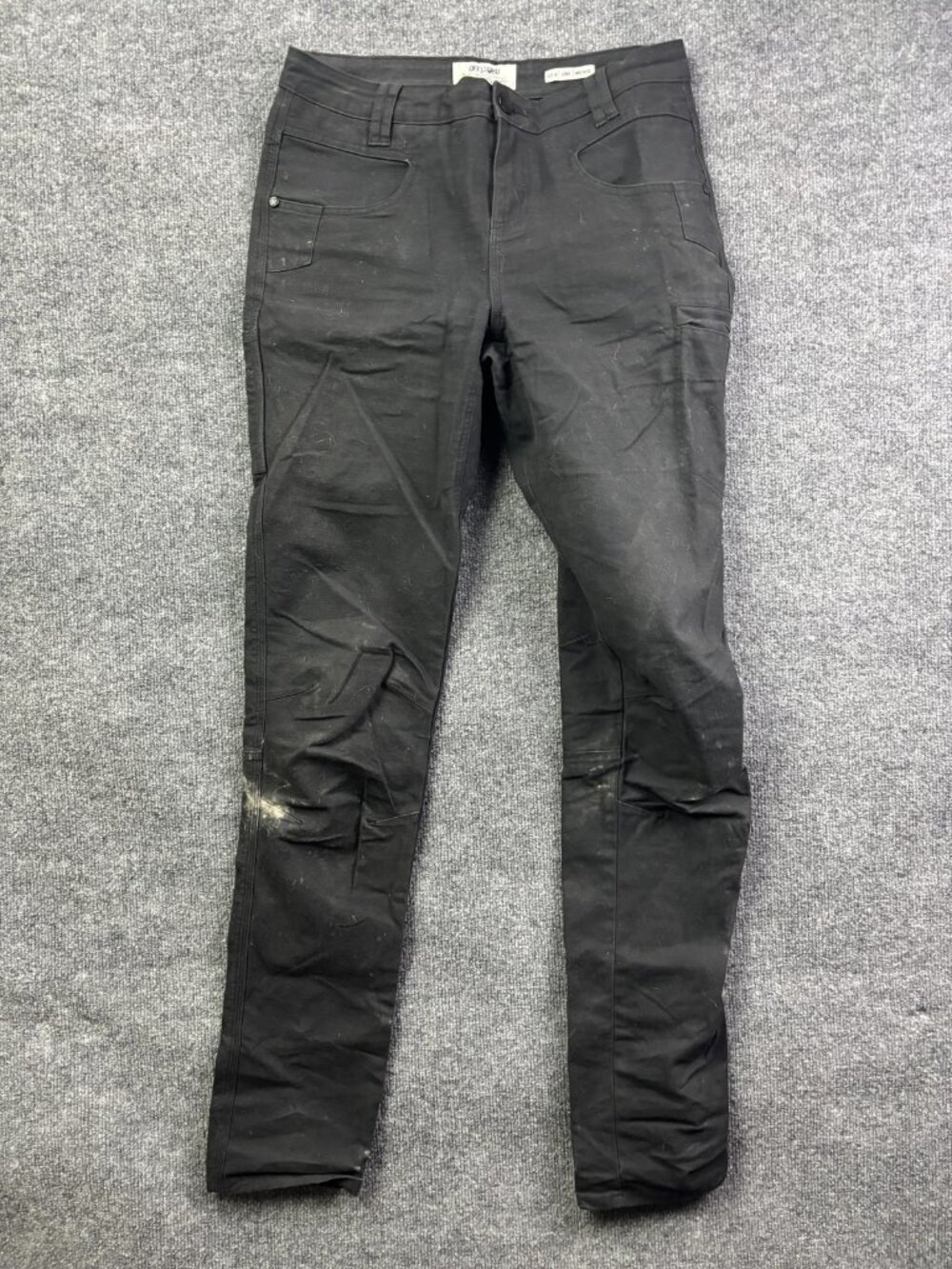 Off The Grid Cargo‎ Pants Womens 8 Long Black Twill Slim Stretch Motorcycle
